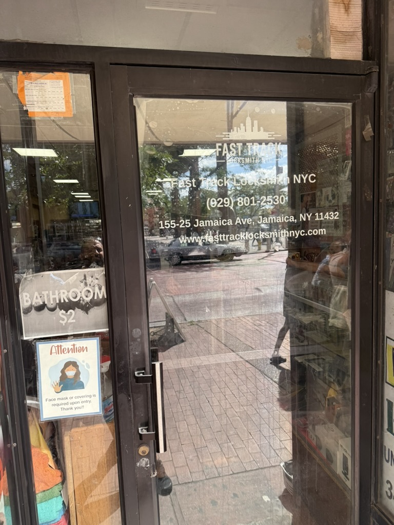 Fast Track Locksmith NYC storefront on Jamaica Ave in Queens